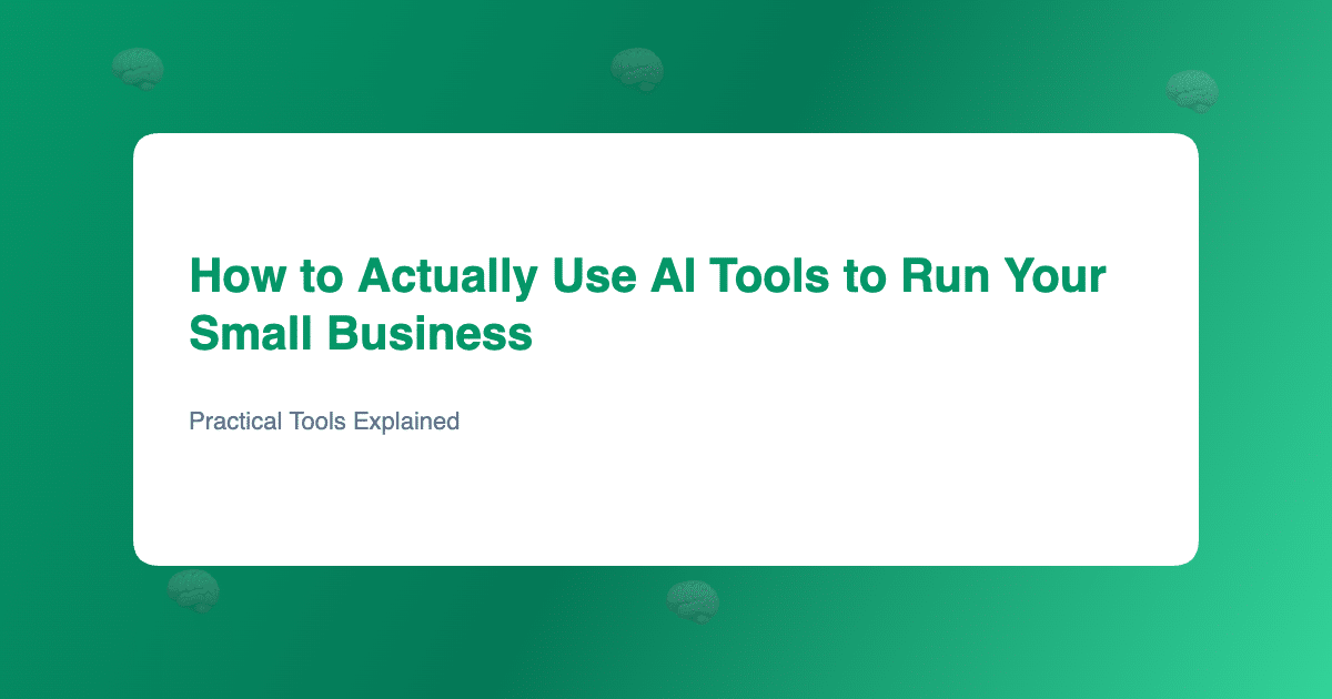 Small business owner using AI tools on laptop