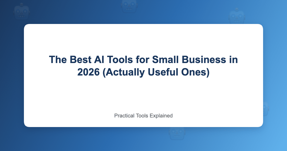 Best AI tools for small business owners in 2026