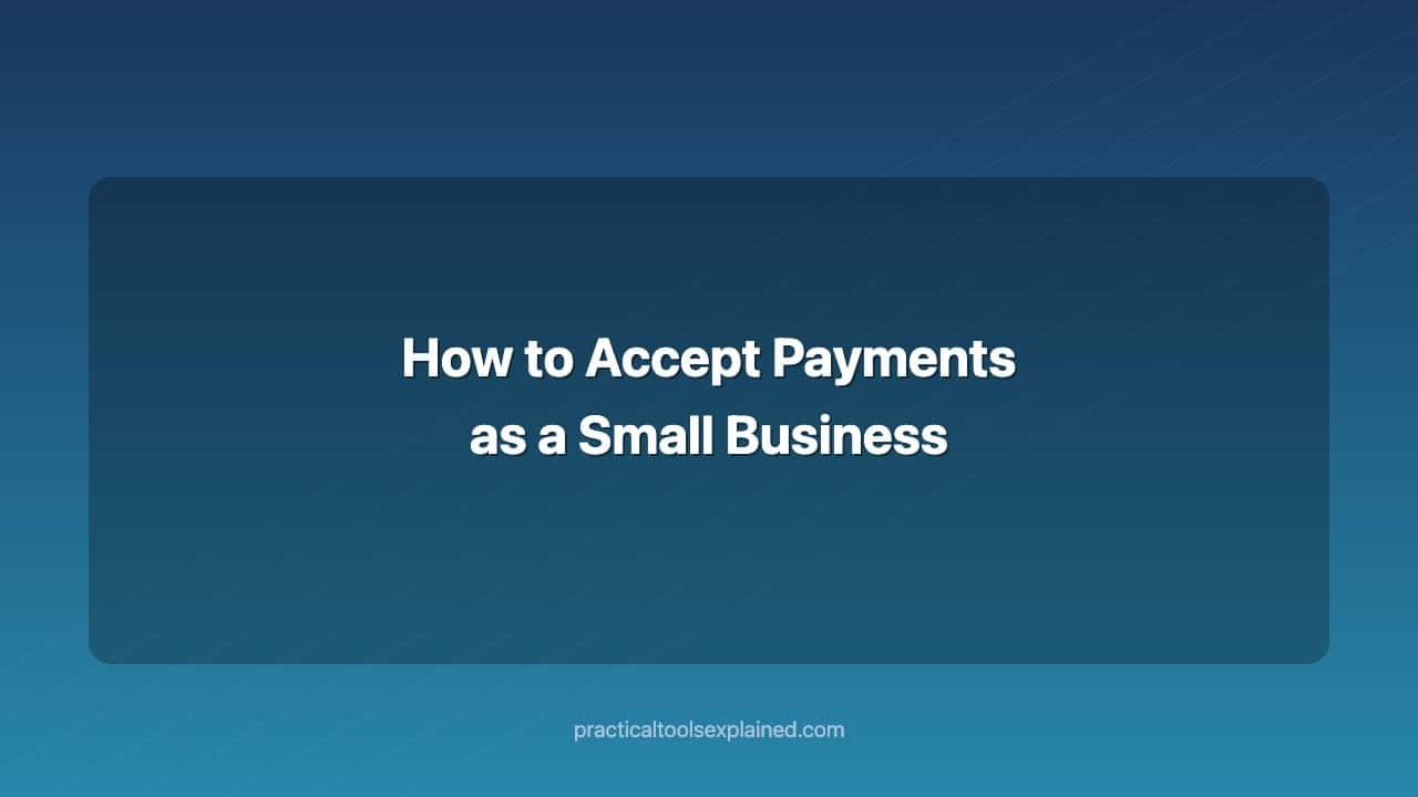 how to accept payments as a small business