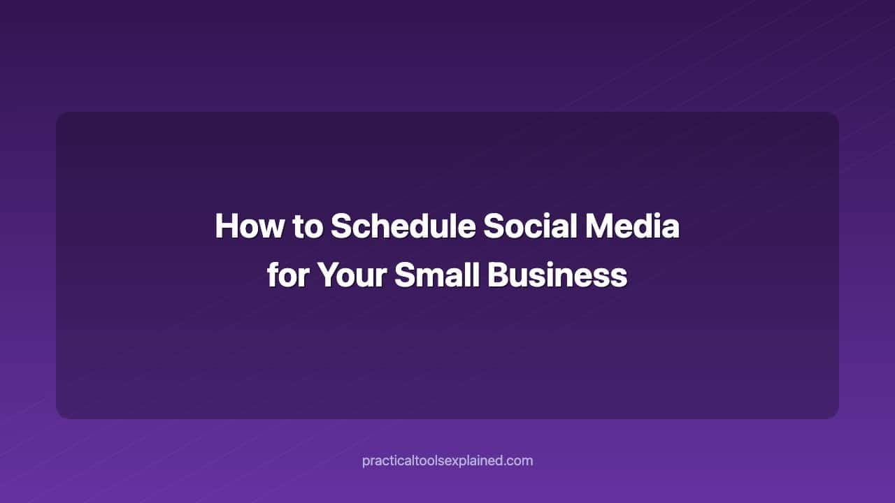 how to schedule social media for your small business