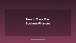 how to track your business finances