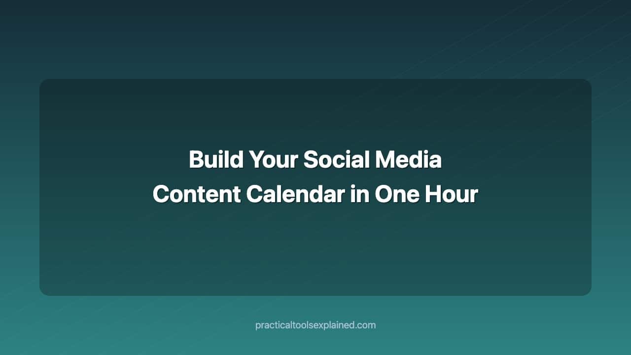build your social media content calendar in one hour