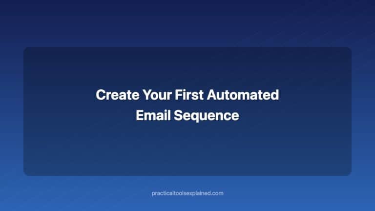 create your first automated email sequence