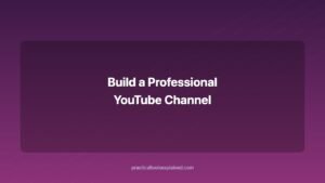 build a professional youtube channel