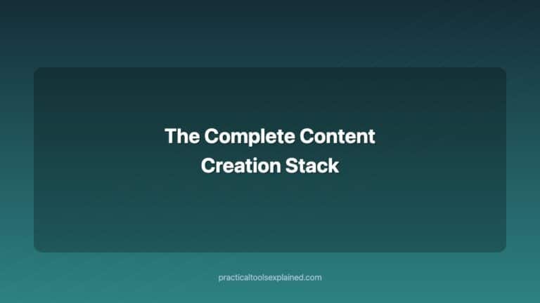 The Complete Content Creation Stack for Small Business Owners in 2026 the complete content creation stack