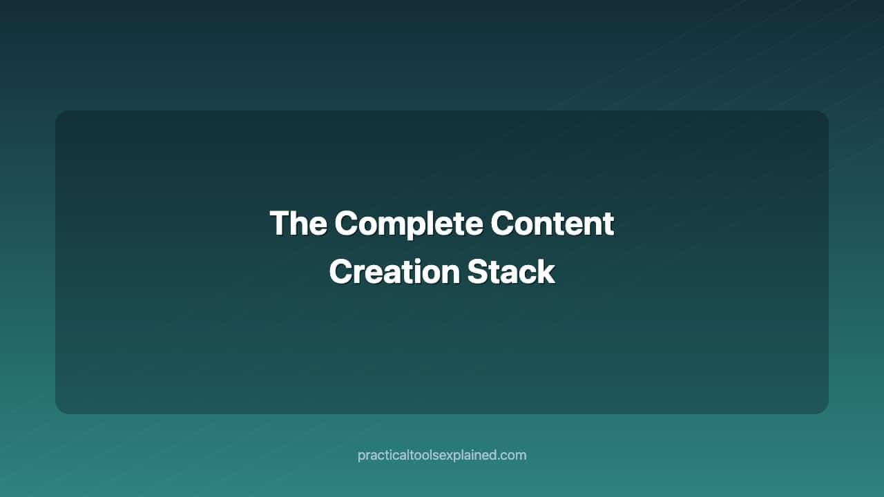 the complete content creation stack