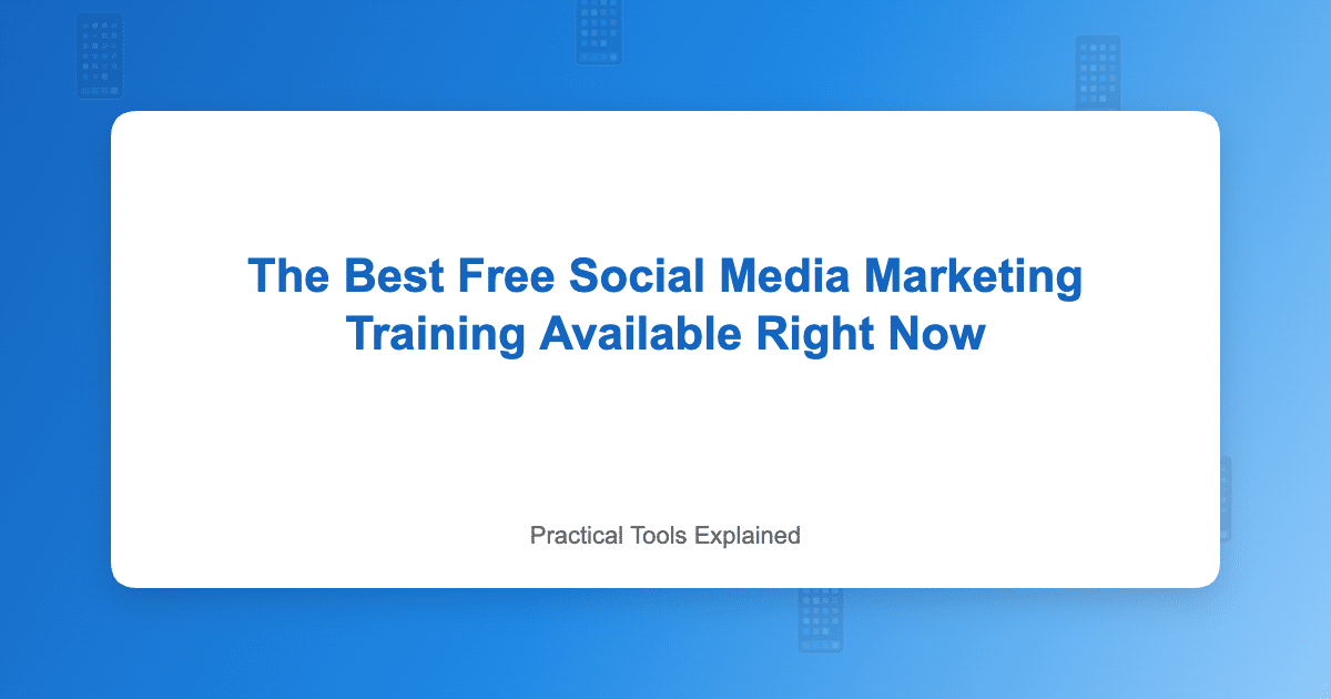 free social media marketing training courses for small business owners