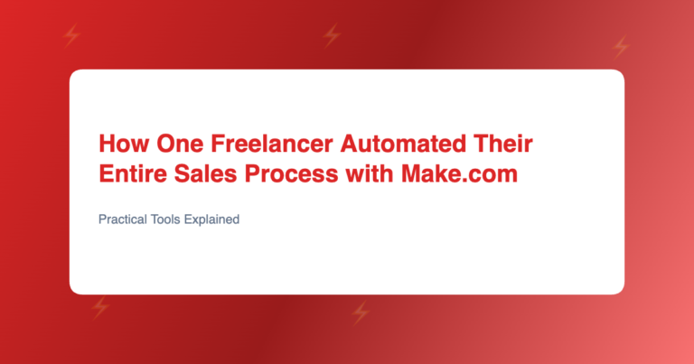 Freelancer sales automation workflow using Make.com