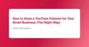 Small business YouTube channel growth strategy overview