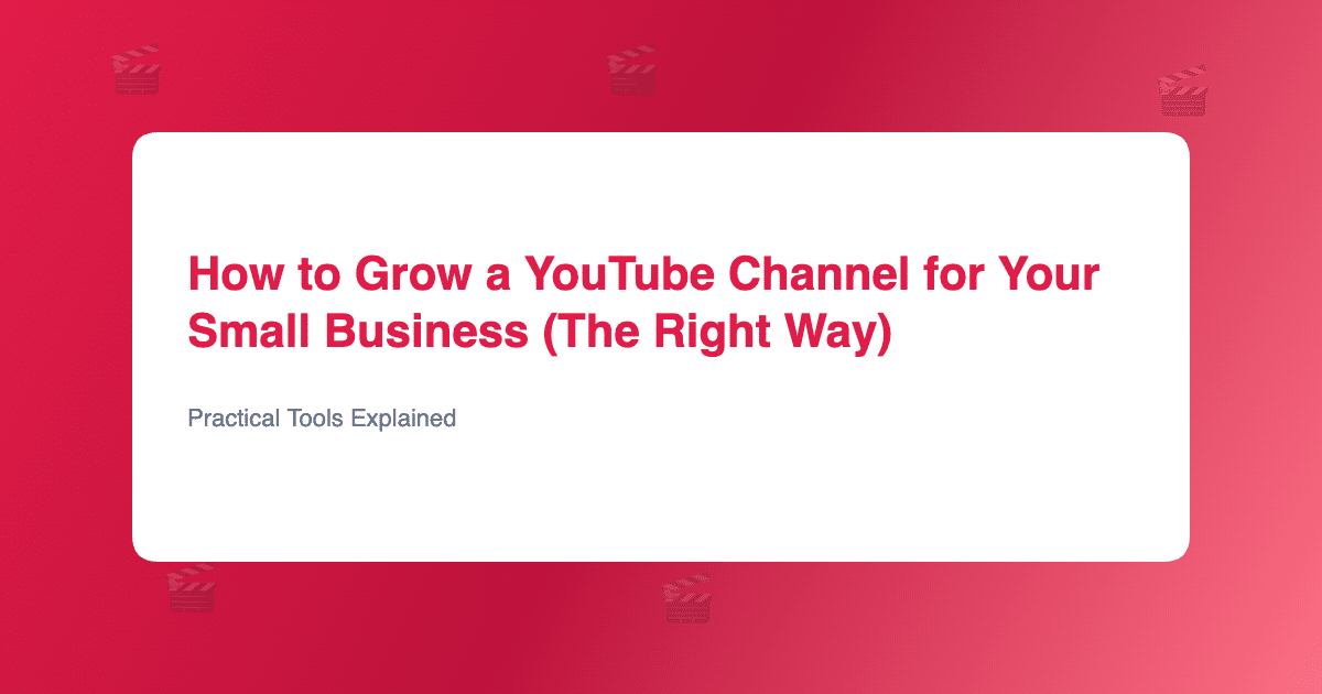 Small business YouTube channel growth strategy overview