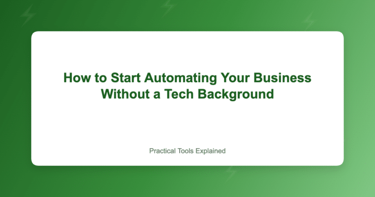 how to automate your business with no-code tools for small business