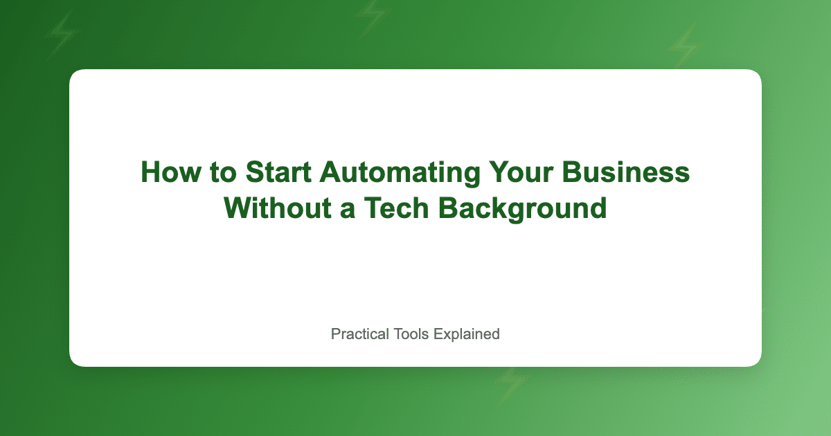 how to automate your business with no-code tools for small business