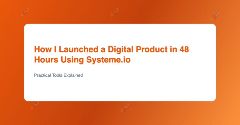 Digital product launch timeline using Systeme.io platform