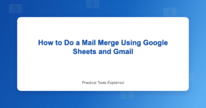 mail merge for google sheets step by step setup with Gmail