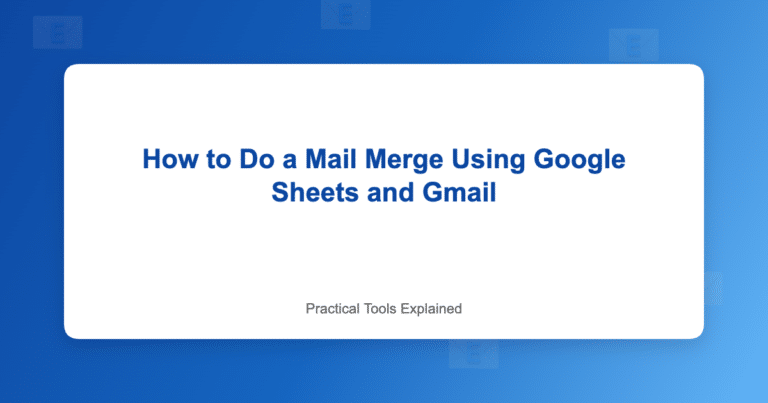 mail merge for google sheets step by step setup with Gmail