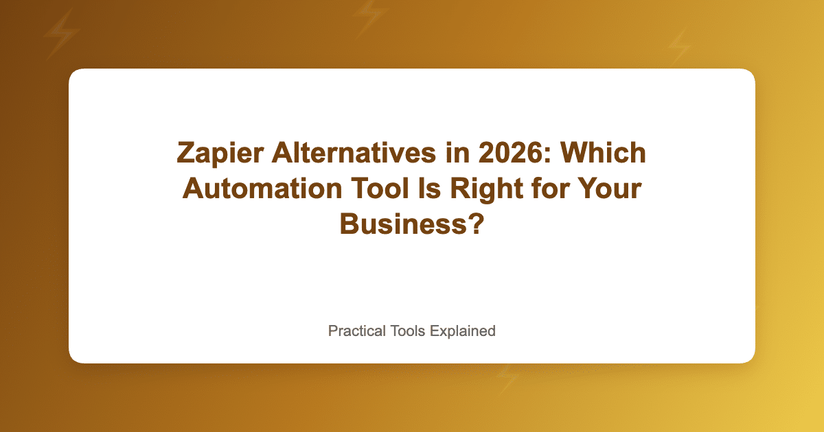 Zapier alternatives for small business automation in 2026