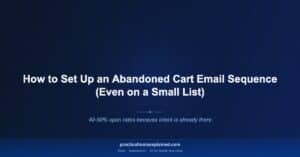abandoned cart email sequence small business