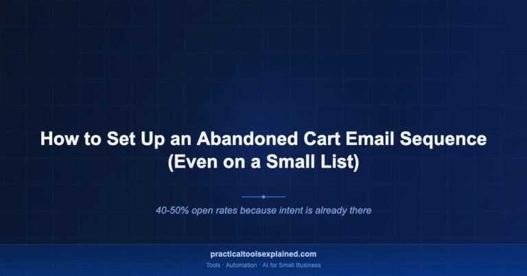 abandoned cart email sequence small business