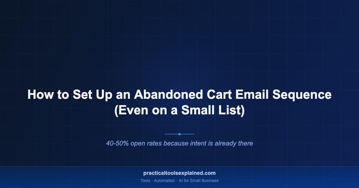 abandoned cart email sequence small business