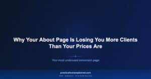 about page losing clients small business