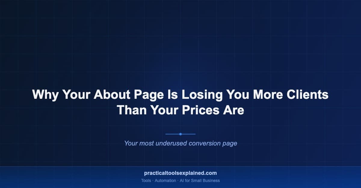 about page losing clients small business