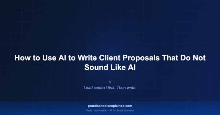 ai client proposals sound human small business