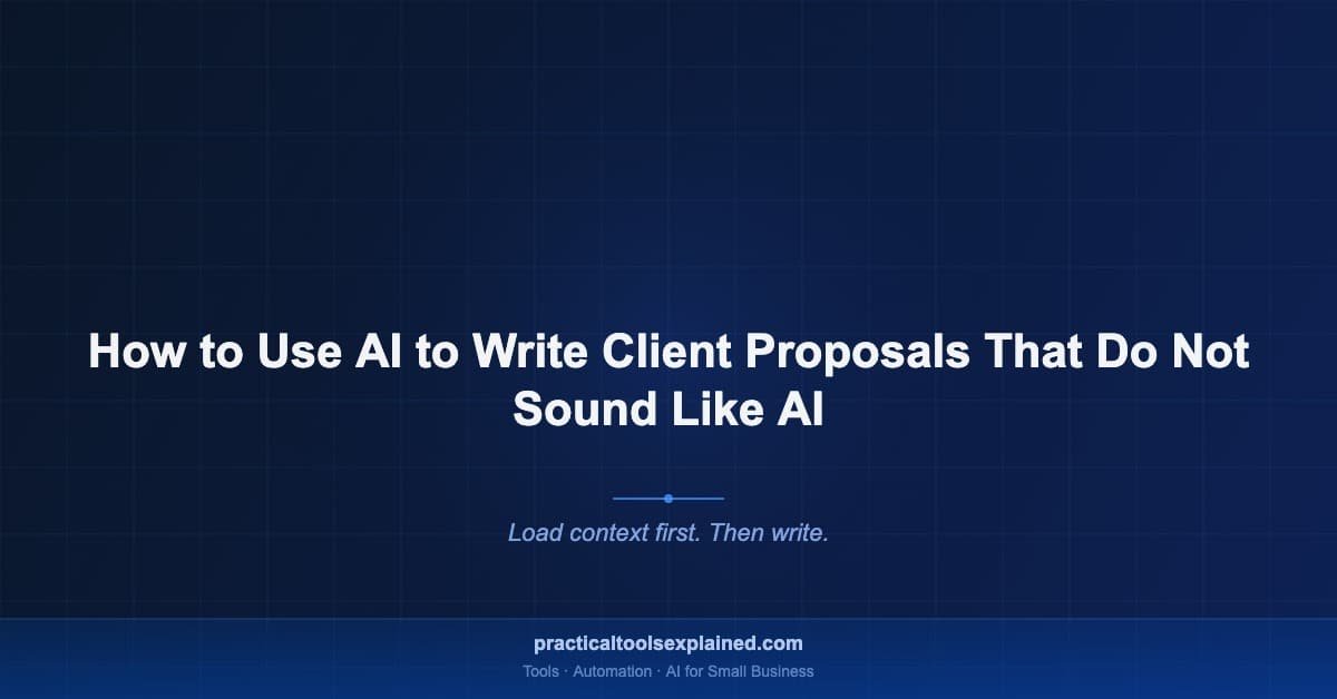 ai client proposals sound human small business