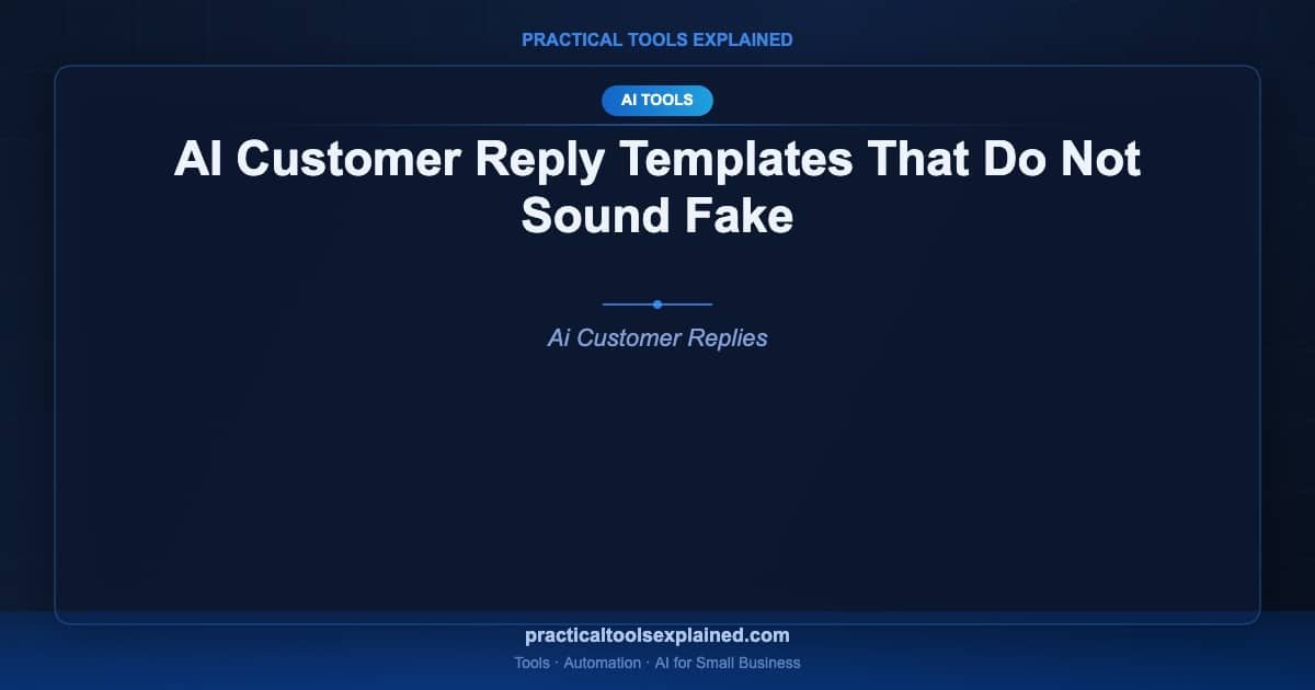 ai customer reply templates small business