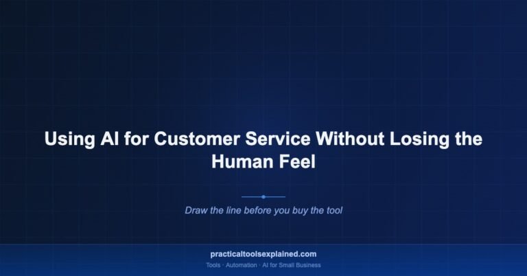 ai customer service small business without losing human feel