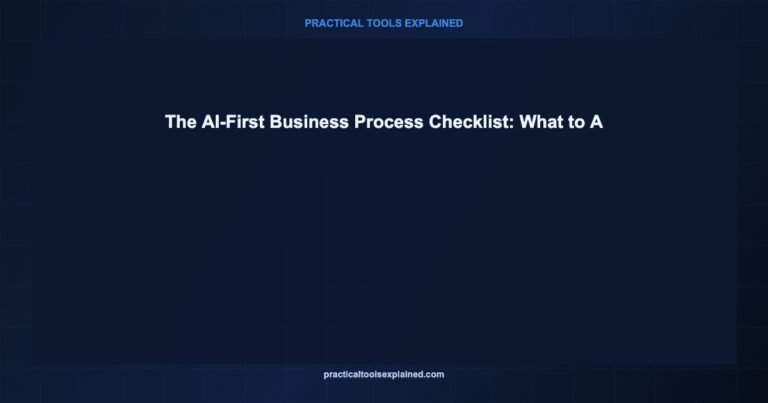 ai first business process checklist prioritize