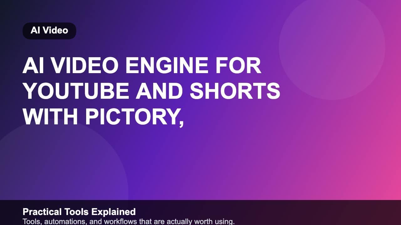 AI Video Engine for YouTube and Shorts with Pictory, CapCut, and VidIQ featured image