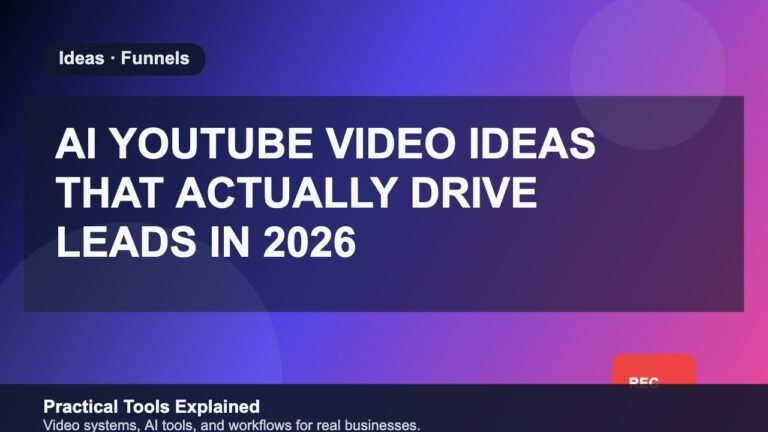 AI YouTube Video Ideas That Actually Drive Leads in 2026 featured image