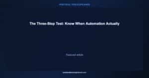 automation roi three step test when automate