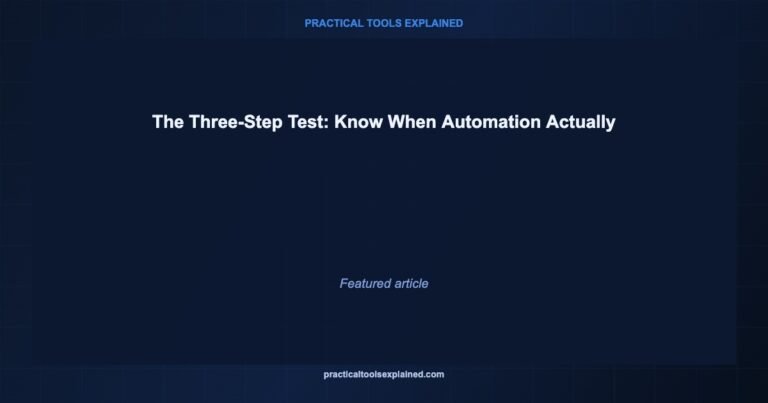 automation roi three step test when automate