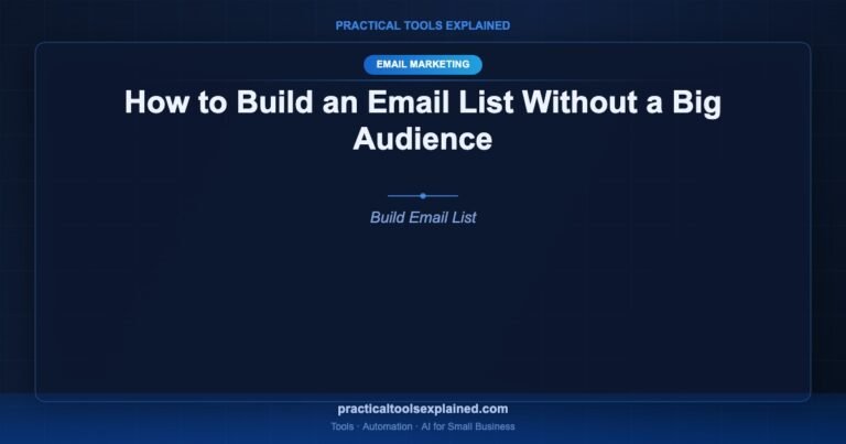 build email list without big audience