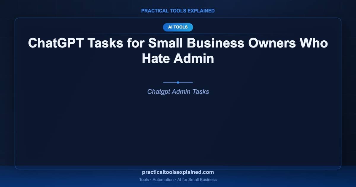 chatgpt tasks small business admin