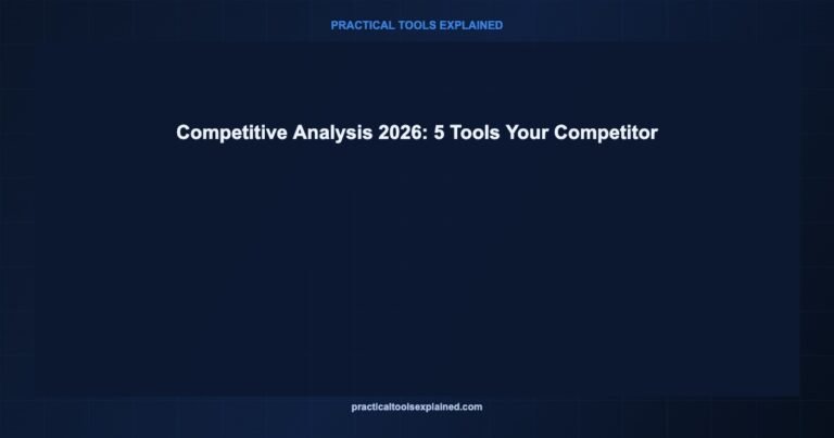 competitive analysis tools small business 2026