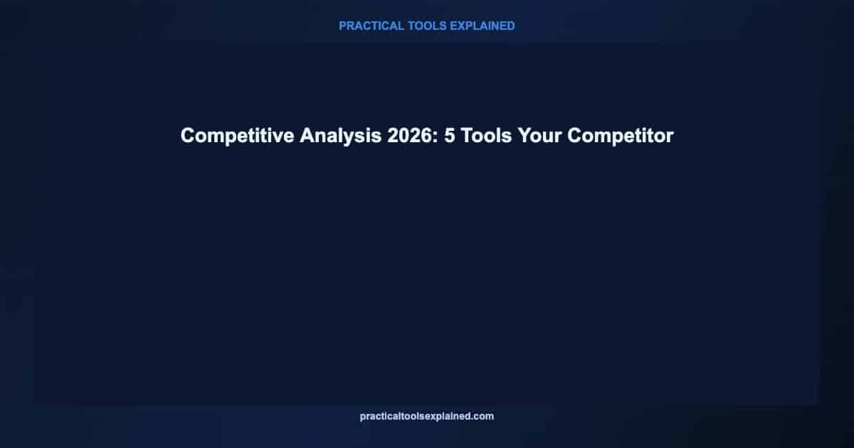 competitive analysis tools small business 2026