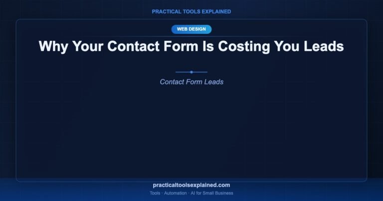 contact form costing small business leads
