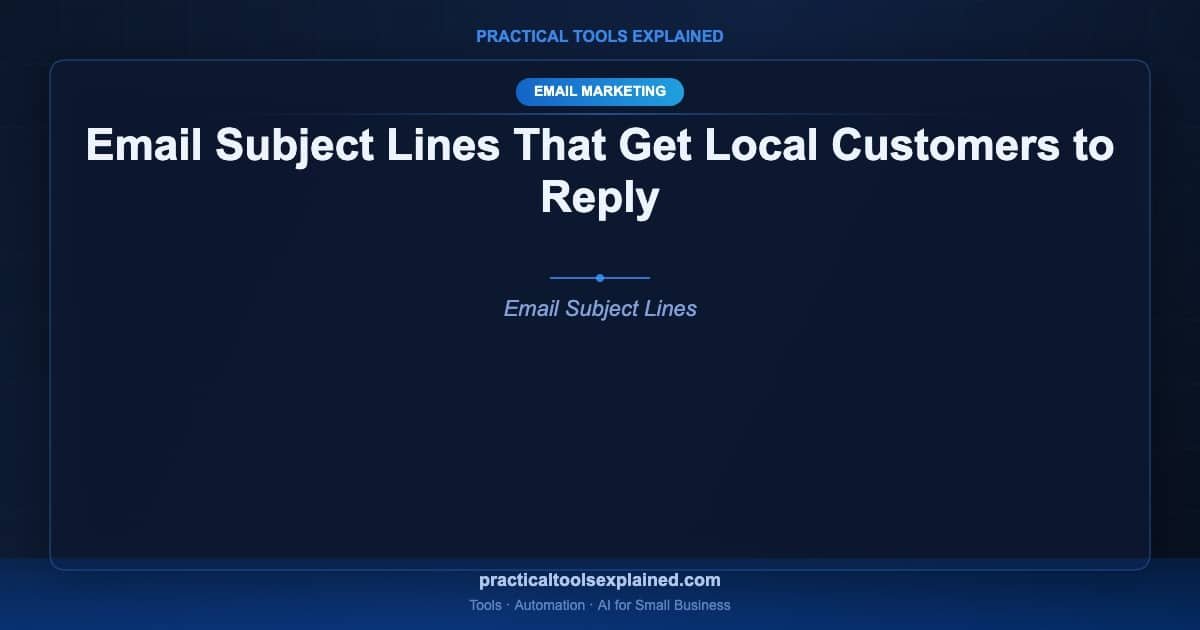 email subject lines local customers reply