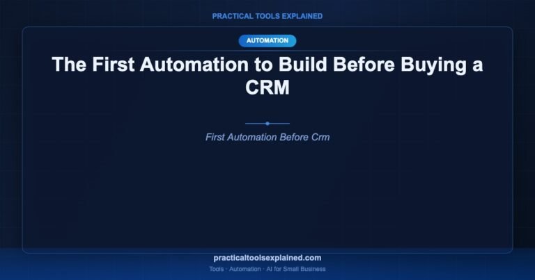 first automation before buying crm