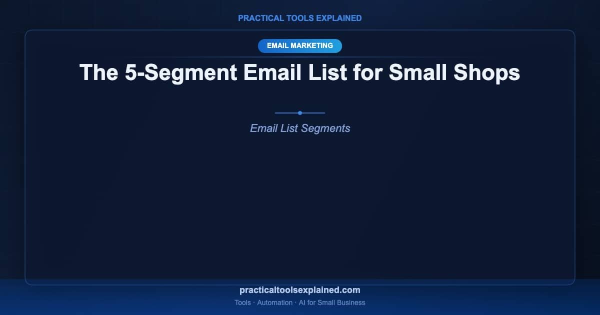 five segment email list small shops