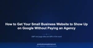 get small business website google without agency