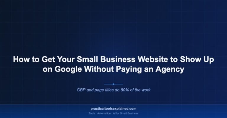 get small business website google without agency