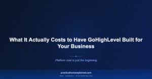 gohighlevel setup cost small business