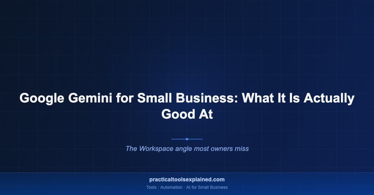 google gemini small business what its good at