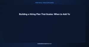 hiring plan first employee small business