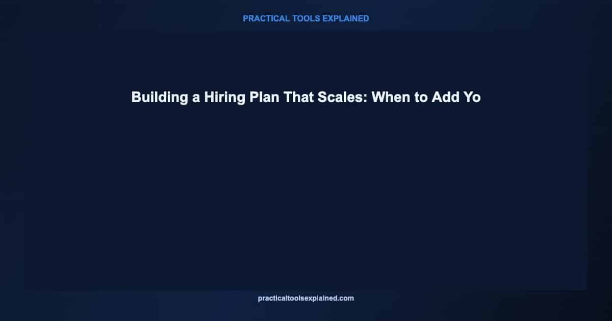 hiring plan first employee small business