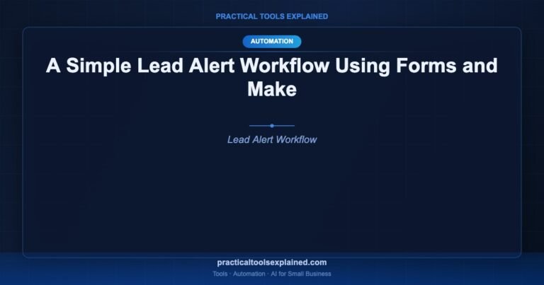 lead alert workflow forms make