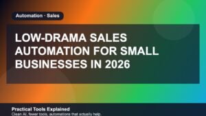 Low-Drama Sales Automation for Small Businesses in 2026 featured image